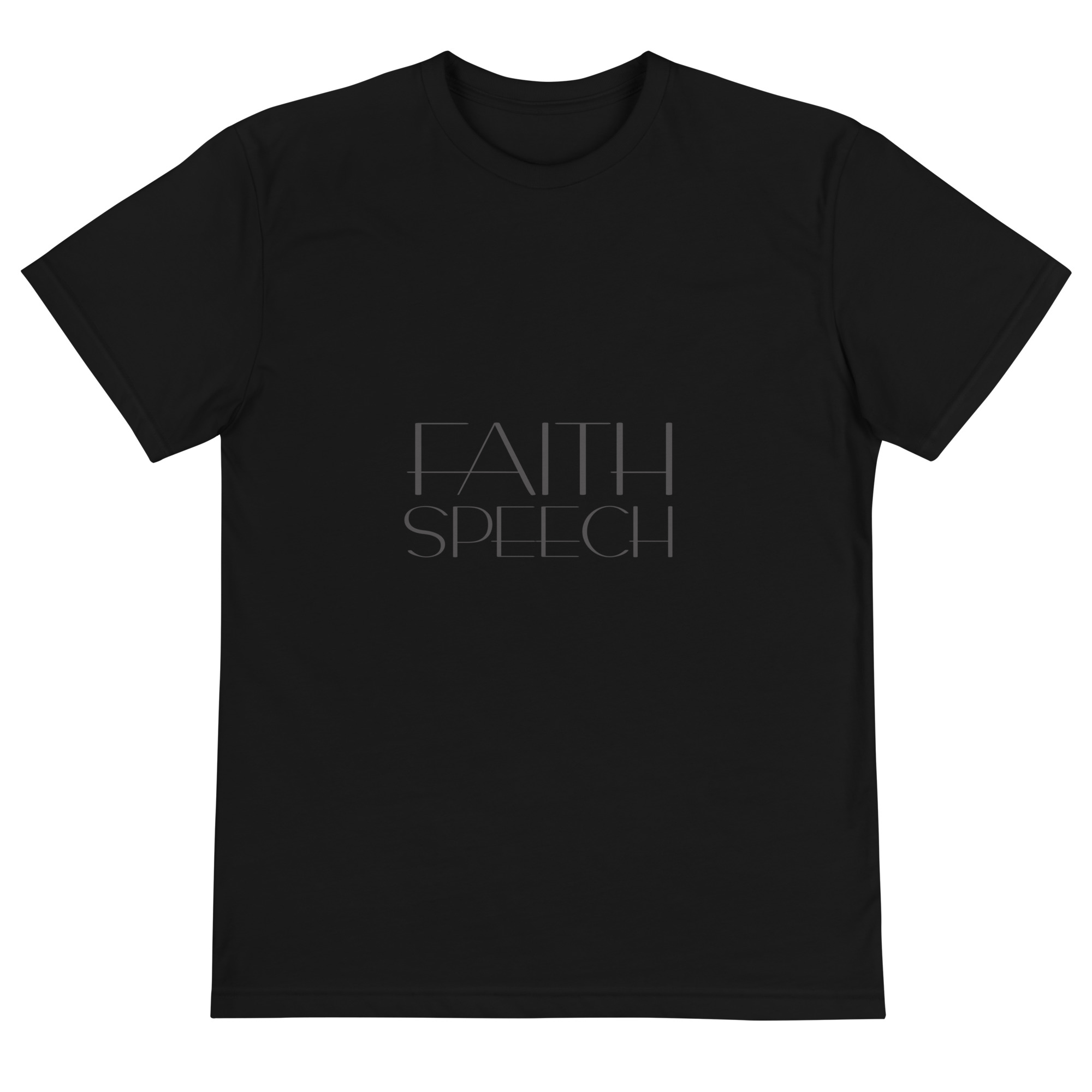 Faith Speech Black Unisex T-Shirt